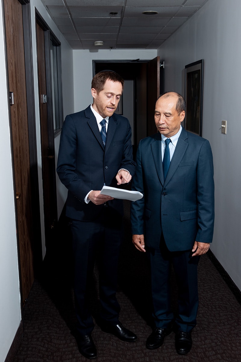 Appellate attorneys discussing strategies